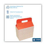 Dixie® Take-out Barn One-piece Paperboard Food Box, Basket-weave Plaid Theme, 9.5 X 5 X 8, Red-white, 125-carton freeshipping - TVN Wholesale