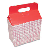 Dixie® Take-out Barn One-piece Paperboard Food Box, Basket-weave Plaid Theme, 9.5 X 5 X 8, Red-white, 125-carton freeshipping - TVN Wholesale