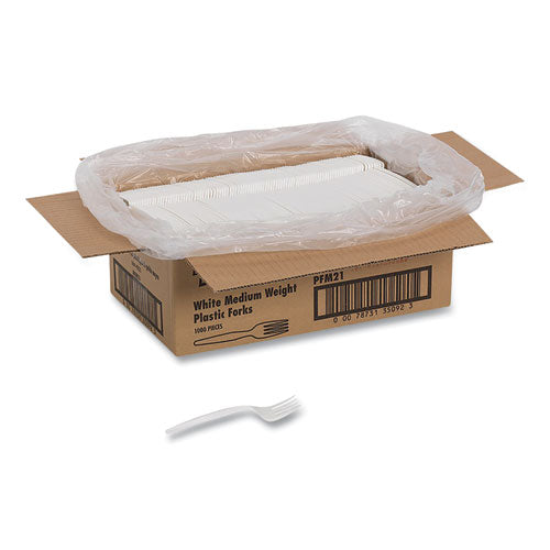 Dixie® Mediumweight Polypropylene Cutlery, Fork, White, 1,000-carton freeshipping - TVN Wholesale