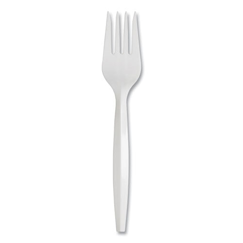 Dixie® Mediumweight Polypropylene Cutlery, Fork, White, 1,000-carton freeshipping - TVN Wholesale