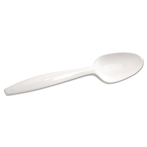 Dixie® Mediumweight Polypropylene Cutlery, Teaspoon, White, 1,000-carton freeshipping - TVN Wholesale