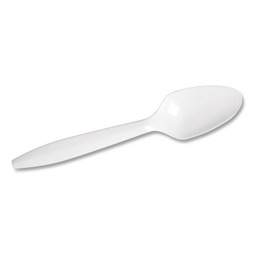 Dixie® Mediumweight Polypropylene Cutlery, Teaspoon, White, 1,000-carton freeshipping - TVN Wholesale