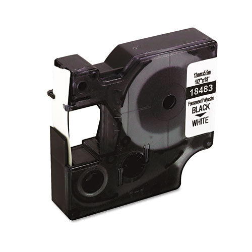 DYMO® Rhino Permanent Poly Industrial Label Tape, 0.75" X 18 Ft, White-black Print freeshipping - TVN Wholesale
