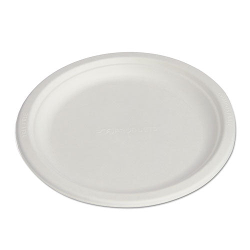 Eco-Products® Renewable And Compostable Sugarcane Plates, 9" Dia, Natural White, 500-carton freeshipping - TVN Wholesale