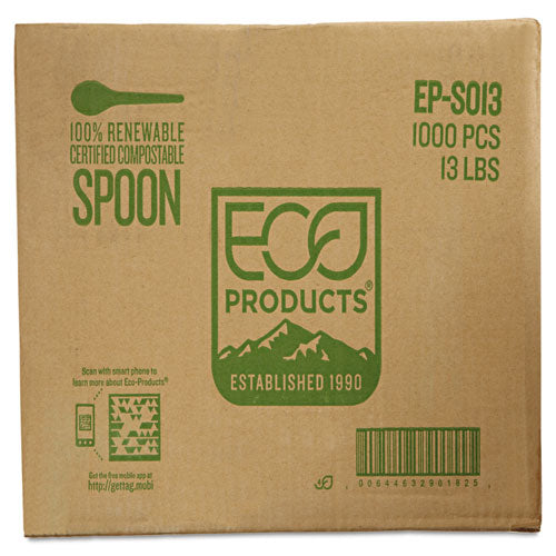 Eco-Products® Plantware Compostable Cutlery, Spoon, 6", Pearl White, 50-pack, 20 Pack-carton freeshipping - TVN Wholesale