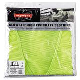 ergodyne® Glowear 8210z Class 2 Economy Vest, Polyester Mesh, Zipper Closure, 2x-large To 3x-large, Lime freeshipping - TVN Wholesale