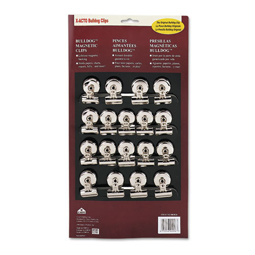 X-ACTO® Bulldog Magnetic Clips, 0.44", Nickel-plated, Silver, 18-box freeshipping - TVN Wholesale