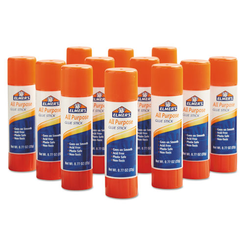 Elmer's® Disappearing Glue Stick, 0.77 Oz, Applies White, Dries Clear, 12-pack freeshipping - TVN Wholesale