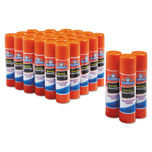 Elmer's® Washable School Glue Sticks, 0.24 Oz, Applies Purple, Dries Clear, 30-box freeshipping - TVN Wholesale