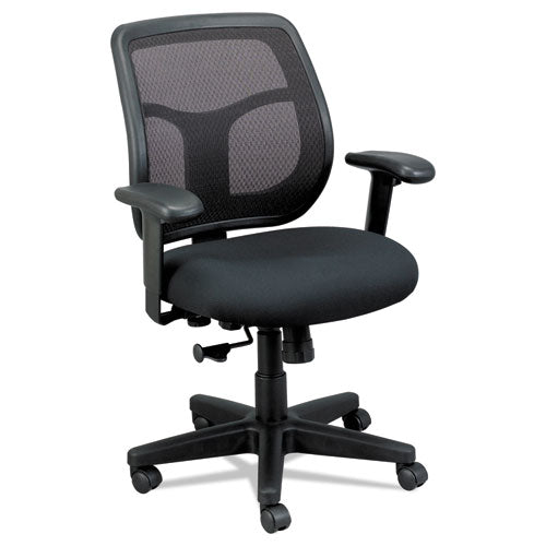Eurotech Apollo Mid-back Mesh Chair, 18.1" To 21.7" Seat Height, Silver Seat, Silver Back, Black Base freeshipping - TVN Wholesale