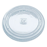 Portion Cup Lids, Fits 3.25 Oz To 5.5 Oz Cups, Clear, 2,500-carton