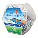 Dust-Off® Touch Screen Wipes, 5 X 6, 200 Individual Foil Packets freeshipping - TVN Wholesale