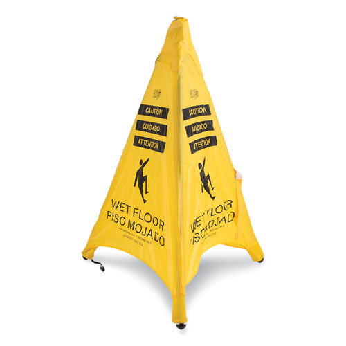 Spill Magic™ Pop Up Safety Cone, 3 X 2.5 X 30, Yellow freeshipping - TVN Wholesale