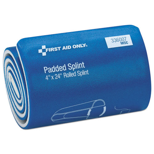 First Aid Only™ Padded Splint, 4 X 24, Blue-white freeshipping - TVN Wholesale