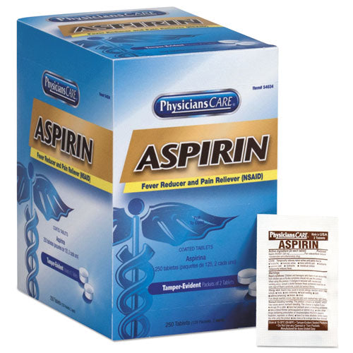 PhysiciansCare® Aspirin Tablets, 250 Doses Per Box freeshipping - TVN Wholesale