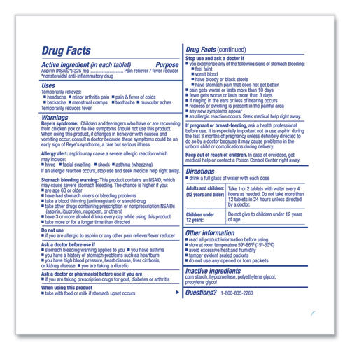 PhysiciansCare® Aspirin Tablets, 250 Doses Per Box freeshipping - TVN Wholesale