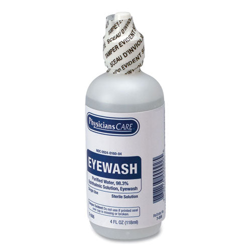 PhysiciansCare® by First Aid Only® First Aid Refill Components Disposable Eye Wash, 4 Oz Bottle freeshipping - TVN Wholesale