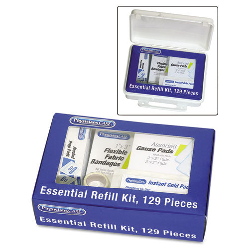 PhysiciansCare® by First Aid Only® Complete Care Essential Refill Kit, 129 Pieces, Box freeshipping - TVN Wholesale