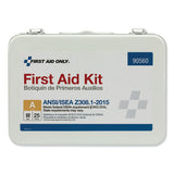 First Aid Only™ Ansi Class A 25 Person Bulk First Aid Kit For 25 People, 89 Pieces, Metal Case freeshipping - TVN Wholesale