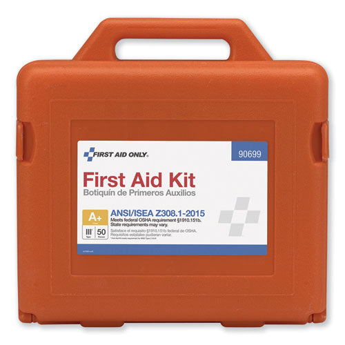 First Aid Only™ Ansi Class A+ First Aid Kit For 50 People, Weatherproof, 215 Pieces, Plastic Case freeshipping - TVN Wholesale
