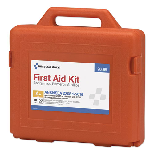 First Aid Only™ Ansi Class A+ First Aid Kit For 50 People, Weatherproof, 215 Pieces, Plastic Case freeshipping - TVN Wholesale