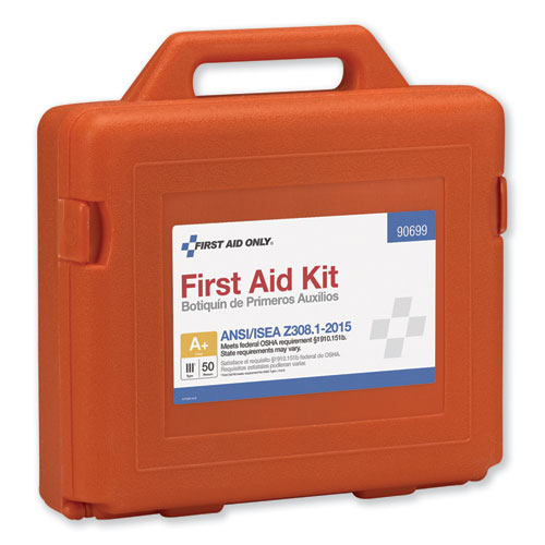 First Aid Only™ Ansi Class A+ First Aid Kit For 50 People, Weatherproof, 215 Pieces, Plastic Case freeshipping - TVN Wholesale