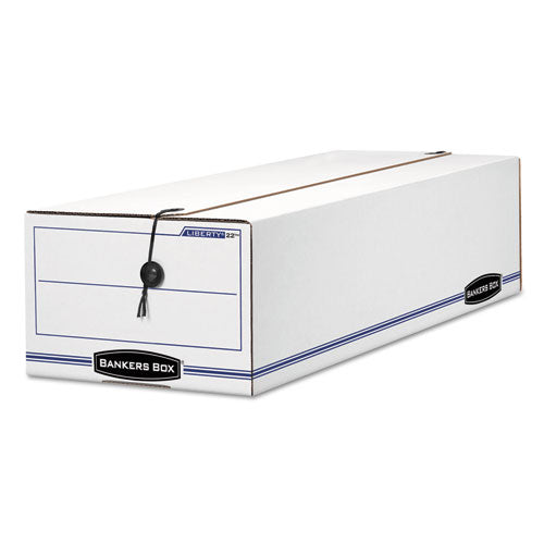 Bankers Box® Liberty Check And Form Boxes, 9.25" X 23.75" X 4.25", White-blue, 12-carton freeshipping - TVN Wholesale