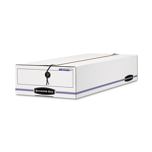Bankers Box® Liberty Check And Form Boxes, 11" X 24" X 5", White-blue, 12-carton freeshipping - TVN Wholesale