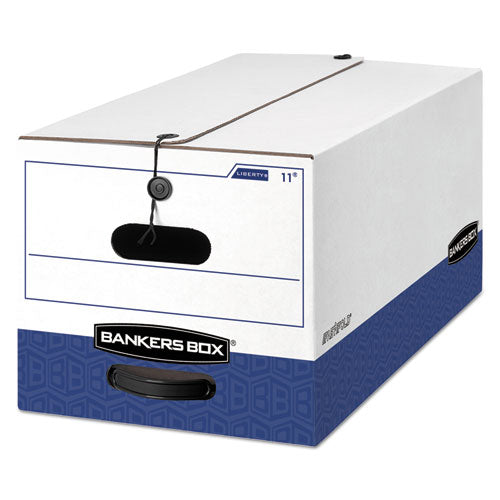 Bankers Box® Liberty Heavy-duty Strength Storage Boxes, Letter Files, 12.25" X 24.13" X 10.75", White-blue, 4-carton freeshipping - TVN Wholesale