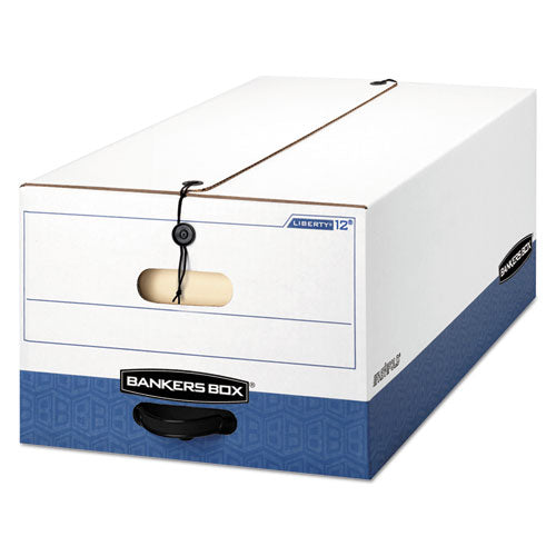 Bankers Box® Liberty Heavy-duty Strength Storage Boxes, Legal Files, 15.25" X 24.13" X 10.75", White-blue, 12-carton freeshipping - TVN Wholesale