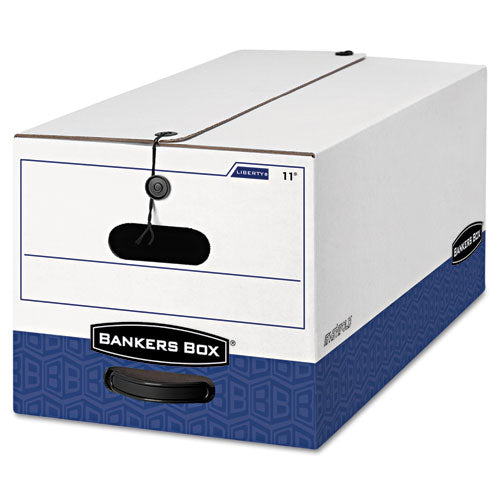 Bankers Box® Liberty Heavy-duty Strength Storage Boxes, Legal Files, 15.25" X 24.13" X 10.75", White-blue, 4-carton freeshipping - TVN Wholesale