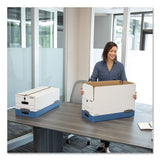 Bankers Box® Liberty Heavy-duty Strength Storage Boxes, Legal Files, 15.25" X 24.13" X 10.75", White-blue, 12-carton freeshipping - TVN Wholesale