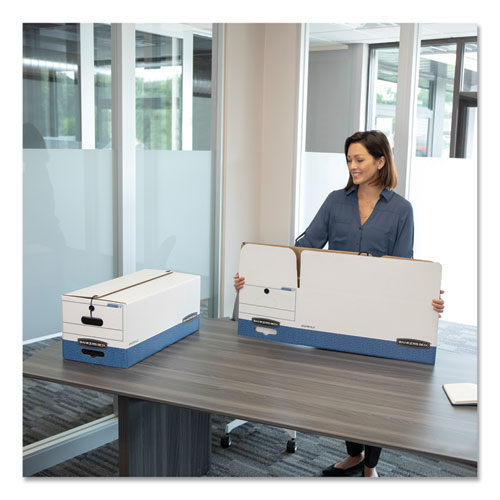 Bankers Box® Liberty Heavy-duty Strength Storage Boxes, Legal Files, 15.25" X 24.13" X 10.75", White-blue, 12-carton freeshipping - TVN Wholesale