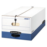 Bankers Box® Liberty Heavy-duty Strength Storage Boxes, Legal Files, 15.25" X 24.13" X 10.75", White-blue, 12-carton freeshipping - TVN Wholesale