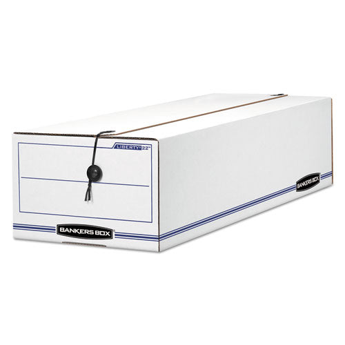 Bankers Box® Liberty Check And Form Boxes, 9" X 24.25" X 7.5", White-blue, 12-carton freeshipping - TVN Wholesale