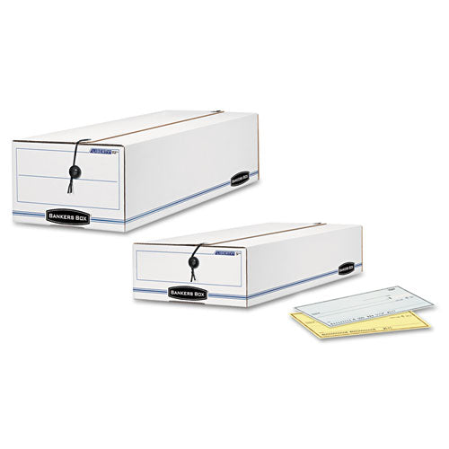 Bankers Box® Liberty Check And Form Boxes, 9.75" X 23.75" X 6.25", White-blue, 12-carton freeshipping - TVN Wholesale