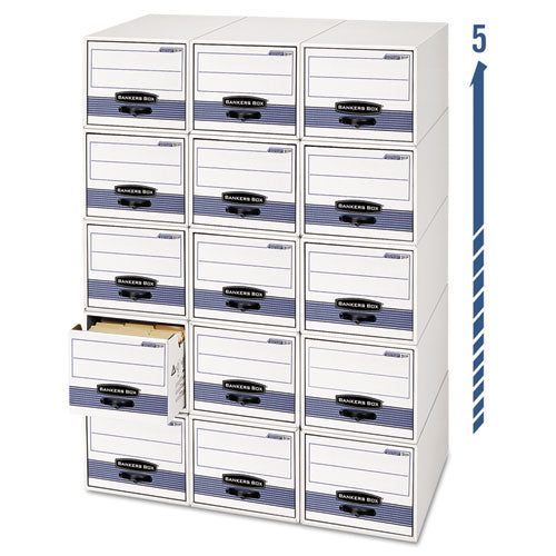 Bankers Box® Stor-drawer Steel Plus Extra Space-savings Storage Drawers, 10.5" X 25.25" X 5.25", White-blue, 12-carton freeshipping - TVN Wholesale