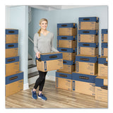 Bankers Box® Smoothmove Prime Moving-storage Boxes, Small, Regular Slotted Container (rsc), 16" X 12" X 12", Brown Kraft-blue, 10-carton freeshipping - TVN Wholesale