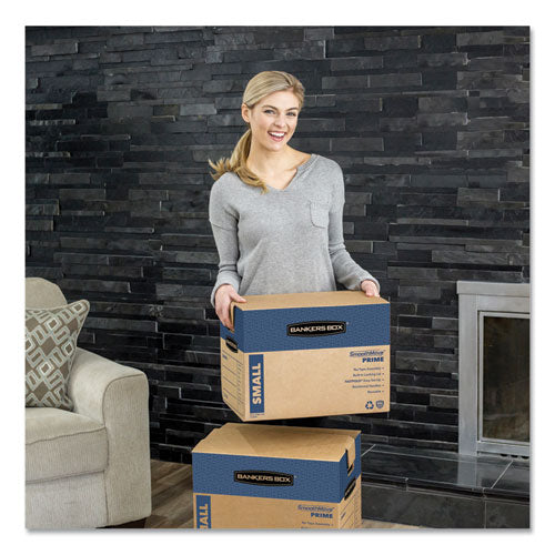 Bankers Box® Smoothmove Prime Moving-storage Boxes, Medium, Regular Slotted Container (rsc), 18" X 18" X 16", Brown Kraft-blue, 8-carton freeshipping - TVN Wholesale