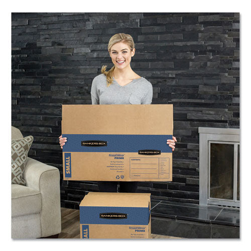 Bankers Box® Smoothmove Prime Moving-storage Boxes, Medium, Regular Slotted Container (rsc), 18" X 18" X 16", Brown Kraft-blue, 8-carton freeshipping - TVN Wholesale