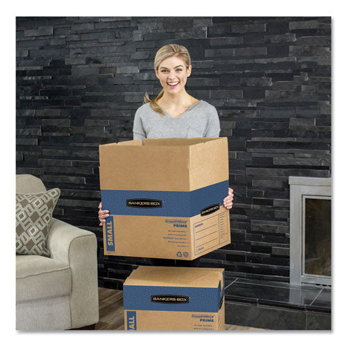 Bankers Box® Smoothmove Prime Moving-storage Boxes, Medium, Regular Slotted Container (rsc), 18" X 18" X 16", Brown Kraft-blue, 8-carton freeshipping - TVN Wholesale