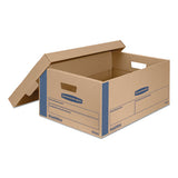 Bankers Box® Smoothmove Prime Moving And Storage Boxes, Large, Half Slotted Container (hsc), 24" X 15" X 10", Brown Kraft-blue, 8-carton freeshipping - TVN Wholesale