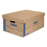 Bankers Box® Smoothmove Prime Moving And Storage Boxes, Large, Half Slotted Container (hsc), 24" X 15" X 10", Brown Kraft-blue, 8-carton freeshipping - TVN Wholesale