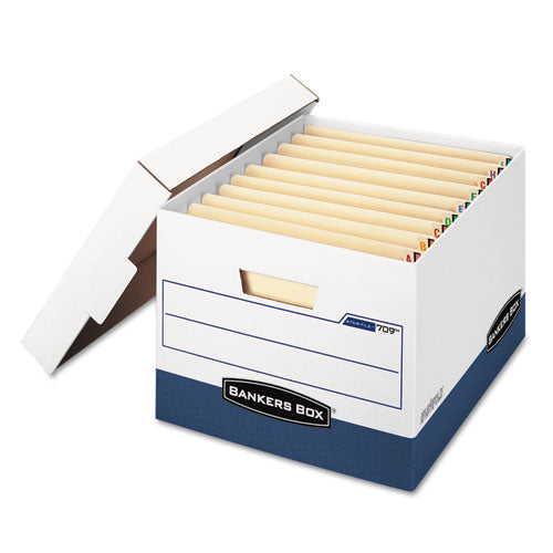 Bankers Box® Stor-file End Tab Storage Boxes, Letter-legal Files, White-blue, 12-carton freeshipping - TVN Wholesale