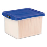 Bankers Box® Heavy Duty Plastic File Storage, Letter-legal Files, 14" X 17.38" X 10.5", Clear-blue, 2-pack freeshipping - TVN Wholesale