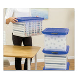 Bankers Box® Heavy Duty Plastic File Storage, Letter-legal Files, 14" X 17.38" X 10.5", Clear-blue, 2-pack freeshipping - TVN Wholesale