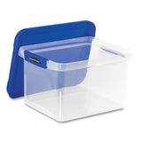 Bankers Box® Heavy Duty Plastic File Storage, Letter-legal Files, 14" X 17.38" X 10.5", Clear-blue, 2-pack freeshipping - TVN Wholesale
