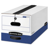 Bankers Box® Liberty Plus Heavy-duty Strength Storage Boxes, Legal Files, 15.25" X 24.13" X 10.75", White-blue, 12-carton freeshipping - TVN Wholesale