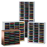 Fellowes® Literature Organizer, 24 Letter Sections, 29 X 11 7-8 X 23 7-16, Medium Oak freeshipping - TVN Wholesale