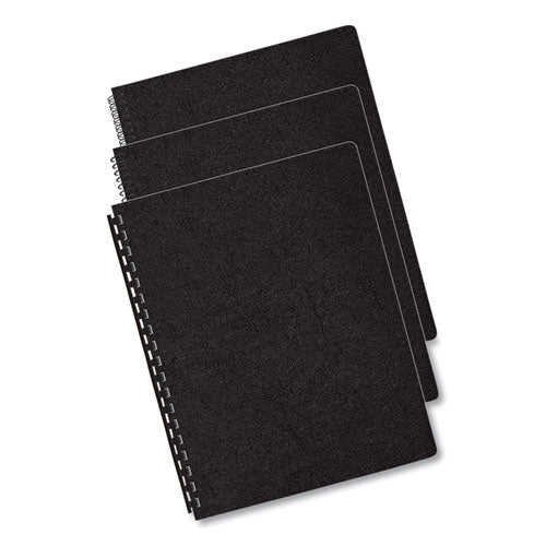 Fellowes® Executive Leather-like Presentation Cover, Round, 11-1-4 X 8-3-4, Black, 200-pk freeshipping - TVN Wholesale